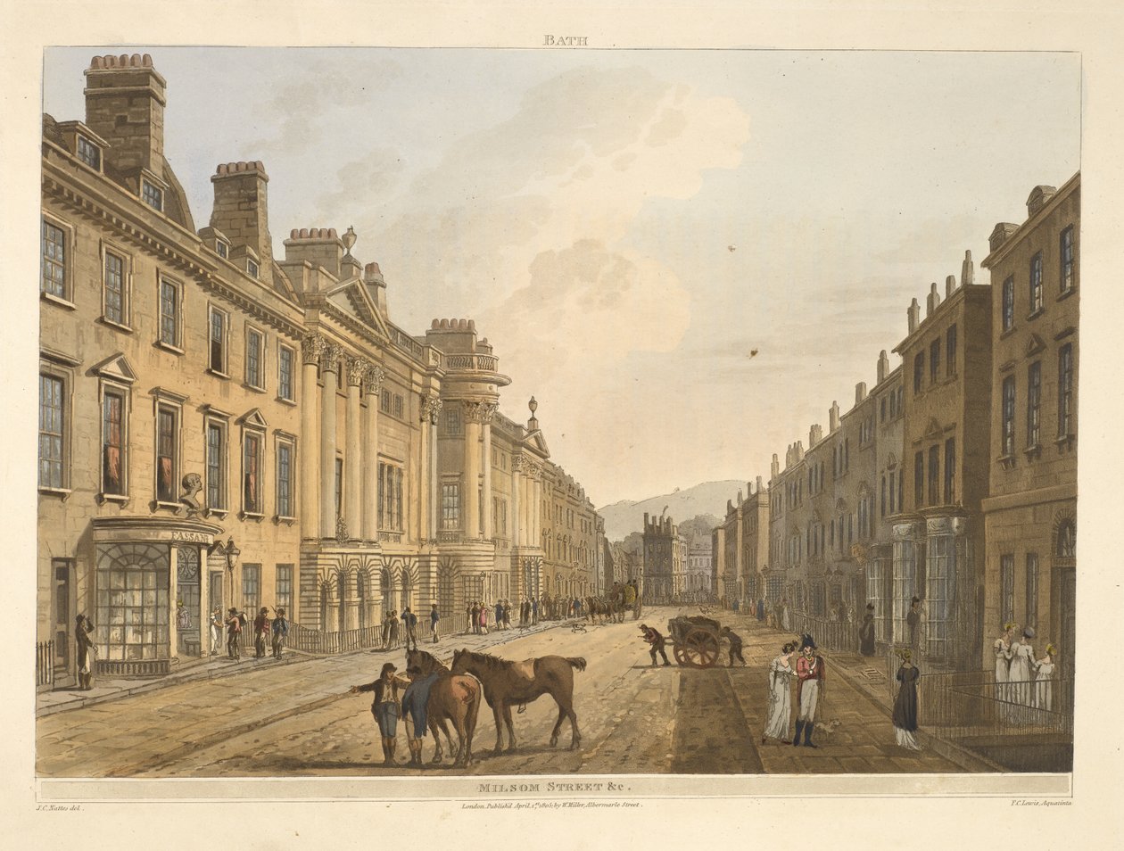 Milsom street.Bath, J. C. Nattes