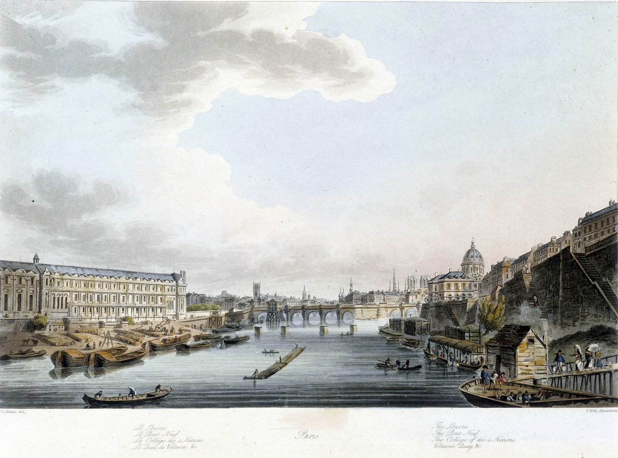 Paris: Pont Neuf - J.C Mats tarafından by John Claude Nattes