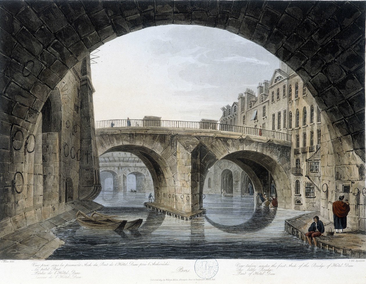 Paris, Peer Pont - dess. de Mats, 1810 dolaylarında, Paris şehri. by John Claude Nattes