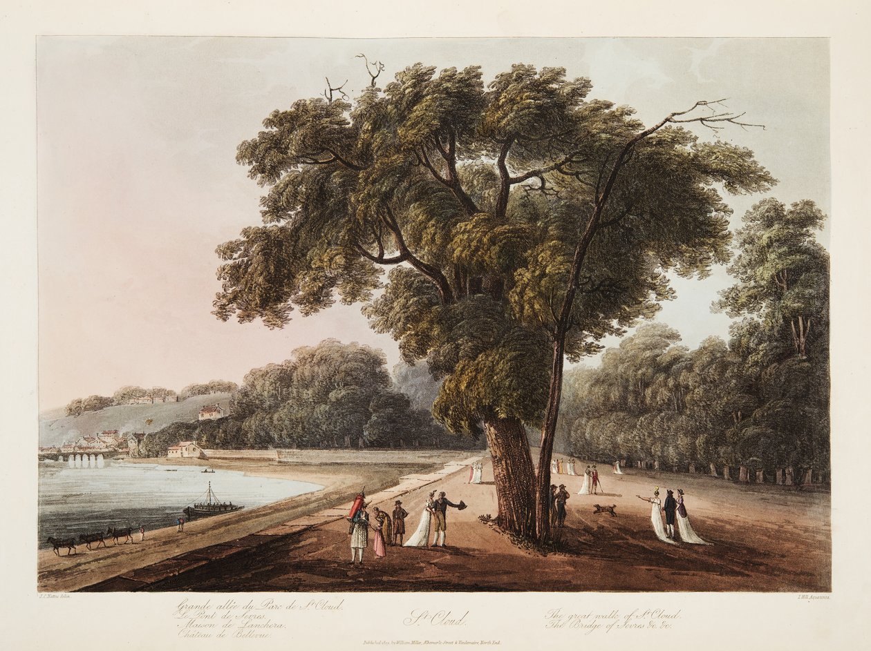 St Cloud, The Great Walk of St Cloud, The Bridge of Sevr, vb., Versailles, Paris ve Saint Denis