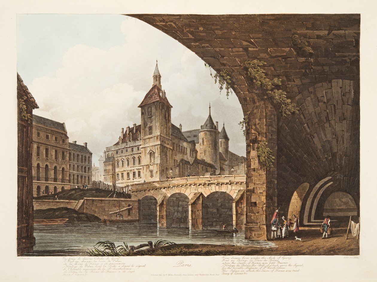 Pont-au-Change, Tour de lHorloge ve Conciergerie