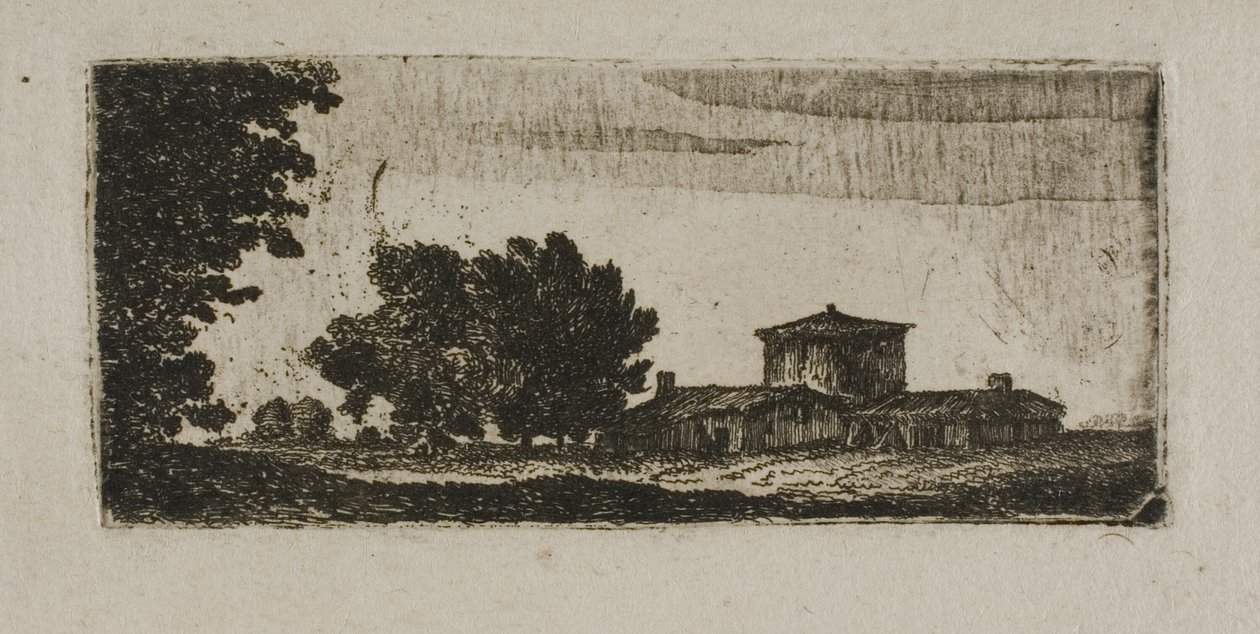 Alçak Kuleli Ağaçlar ve Binalar by John Clerk of Eldin