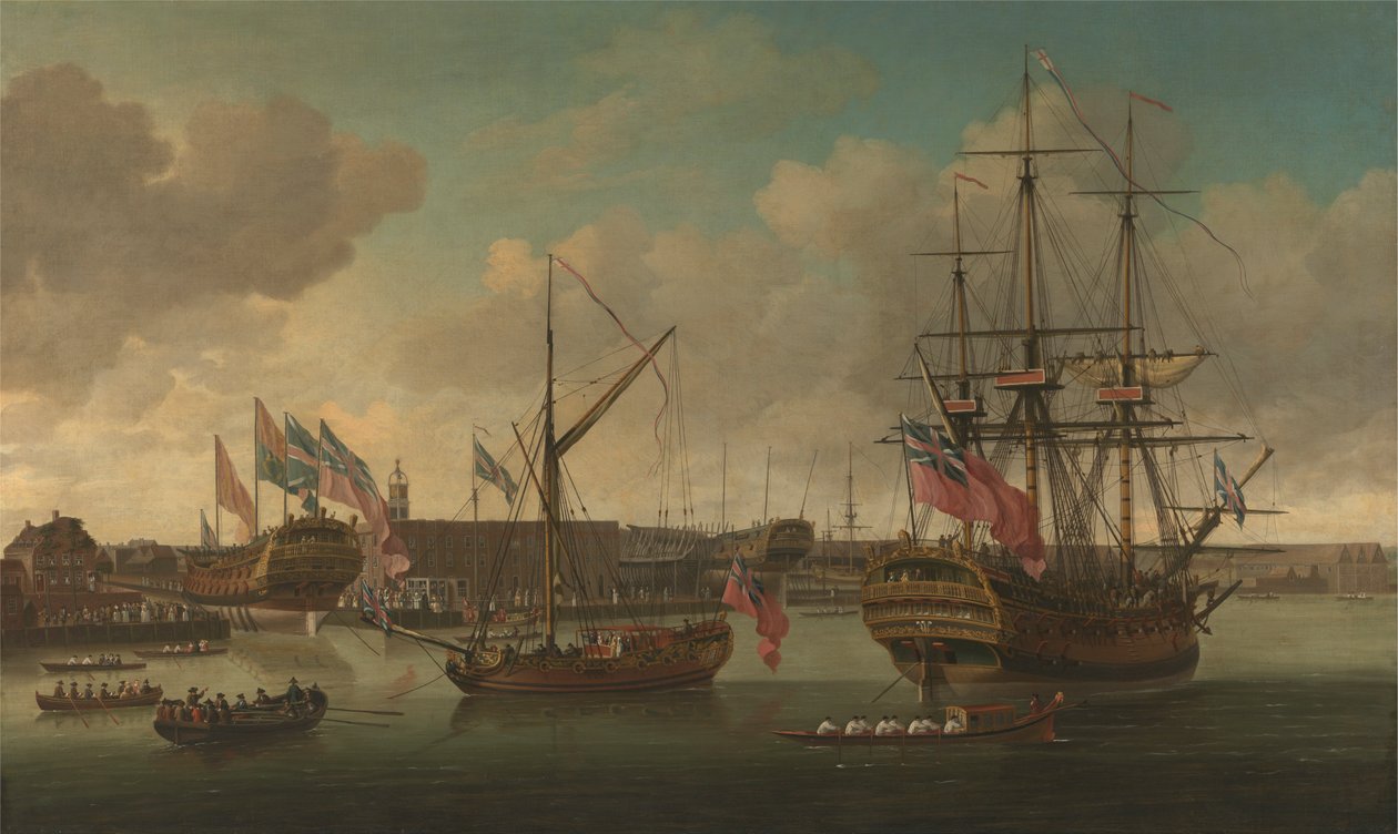 Deptford'da lansman by John Cleveley the elder