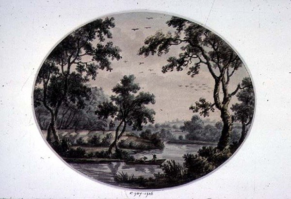 Nehir Sahnesi (çizim) by John Collet