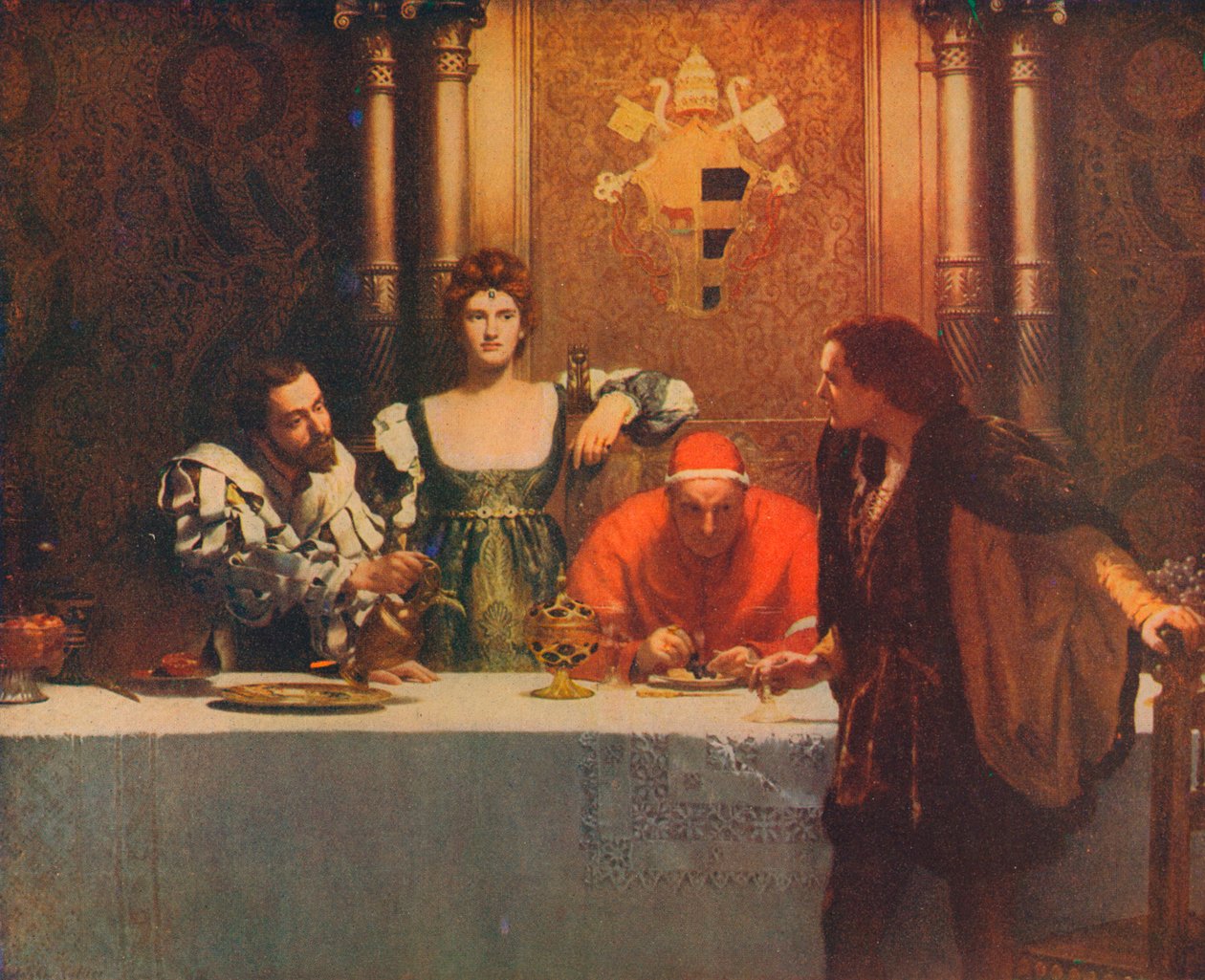 Sezar Borgia ile Bir Kadeh Şarap, 1893, 1914 by John Collier