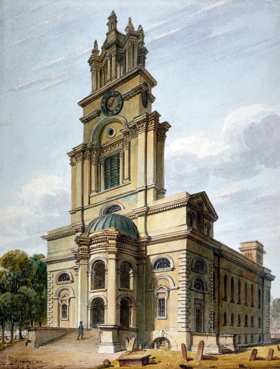 St Anne Kilisesi, Limehouse, Londra, 1811 by John Coney