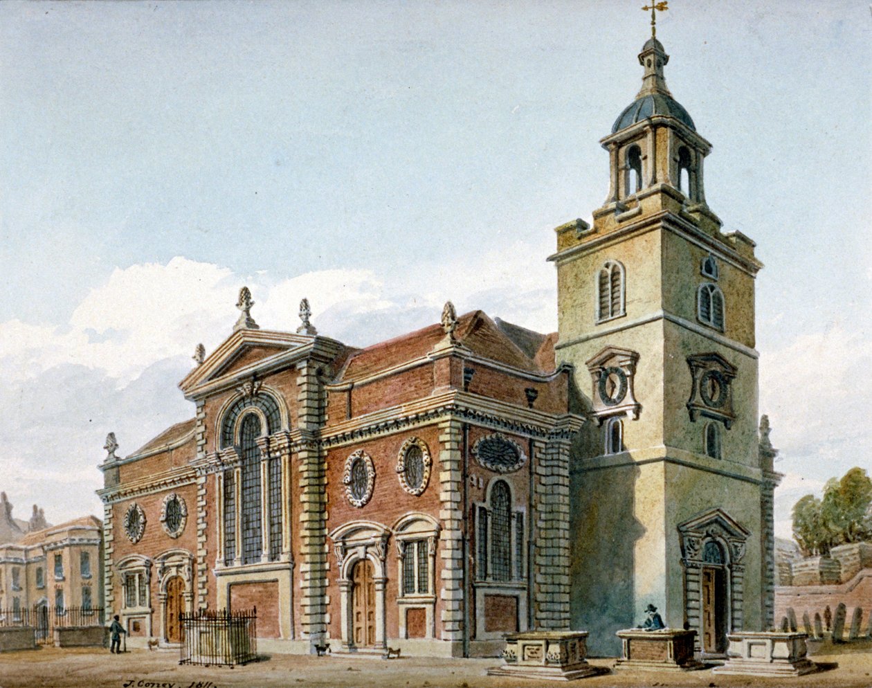 St Mary Kilisesi, Whitechapel, Londra, 1811 by John Coney