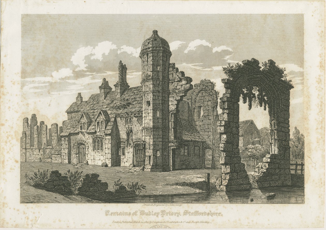 Dudley Manastırı: gravür, nd [c 1821] by John Coney