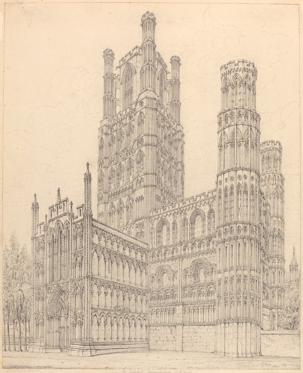 Ely Katedrali, Cambridgeshire, S.W. görüş by John Coney