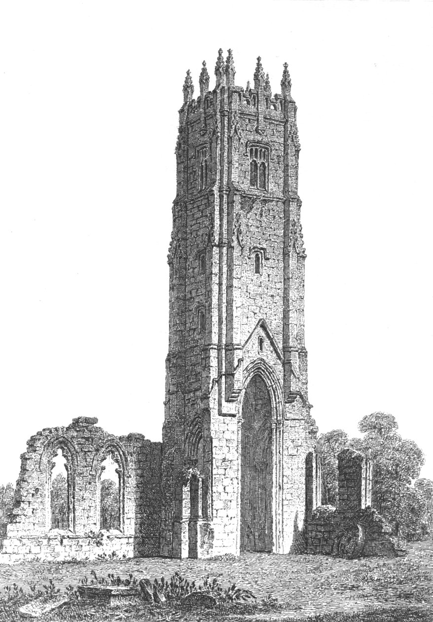 Gri Friars Kulesi, Richmond, Kuzey Yorkshire, c1800-1833 by John Coney