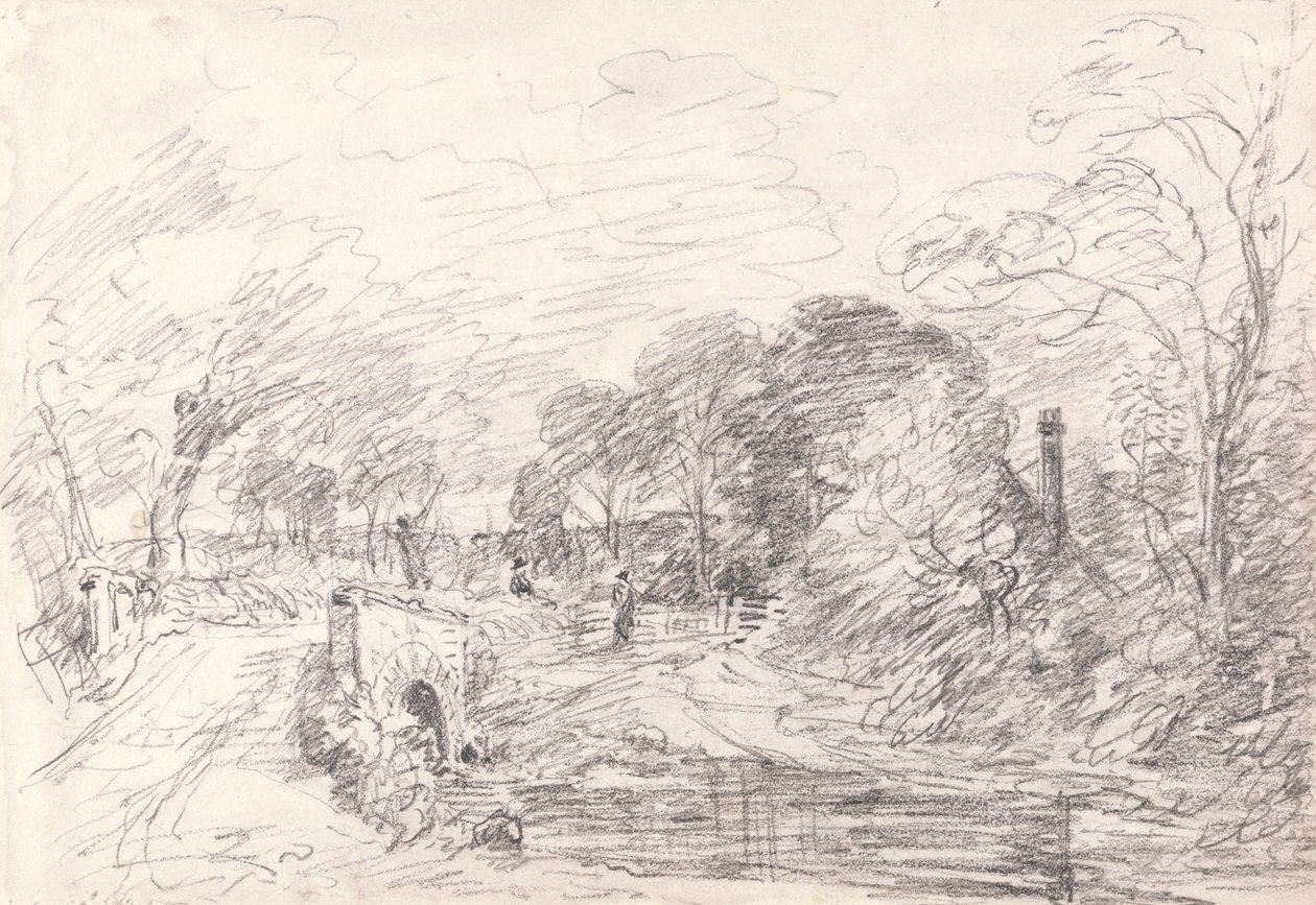 Salisbury Mahkemesi yakınında bir Köprü, Belki Milford Köprüsü by John Constable