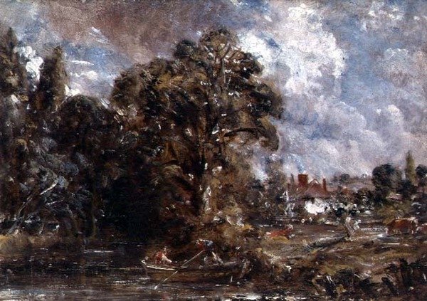 Su kenarına yakın bir Çiftlik Evi by John Constable