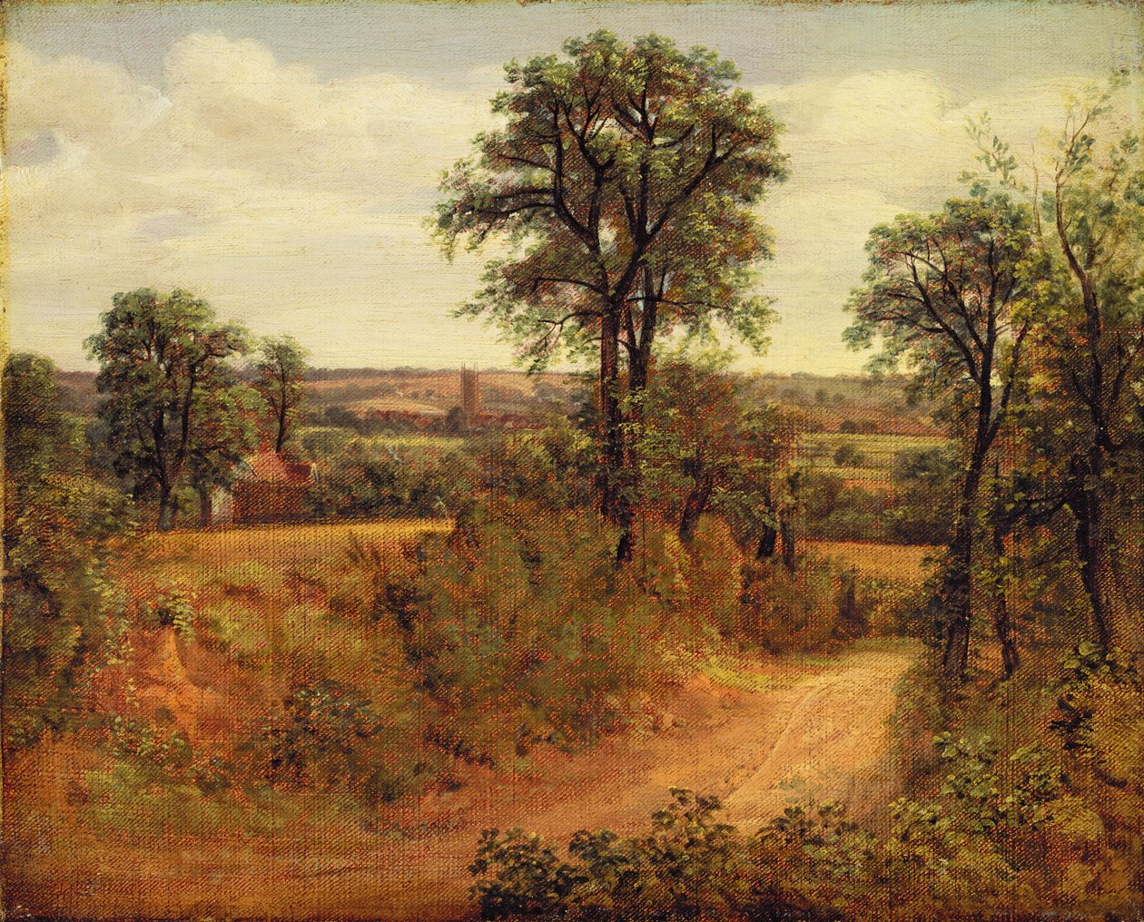 Dedham yakınlarındaki A Lane, c.1802 (tuval üzerine yağlı boya) by John Constable