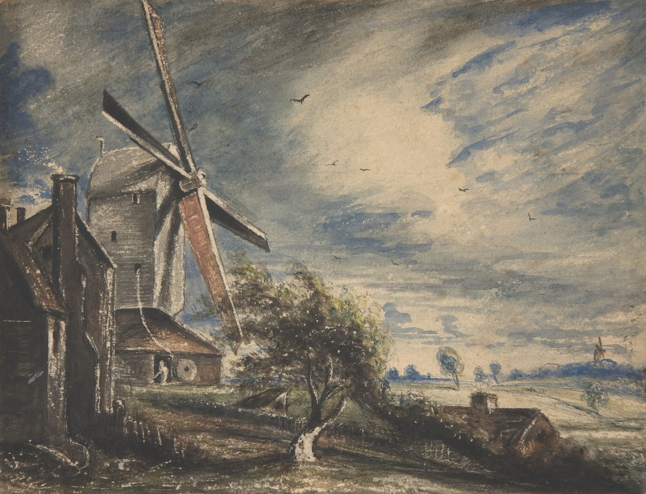 Colchester Yakınında Bir Değirmen, 1833. by John Constable