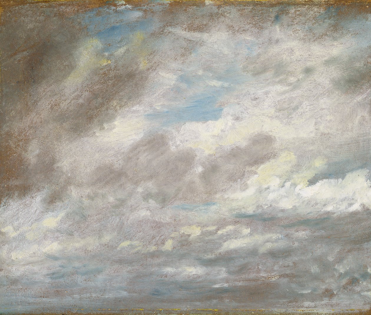 Bulut Çalışması, c.1821 (kart üzerine serilmiş kağıt üzerine yağlı boya) by John Constable