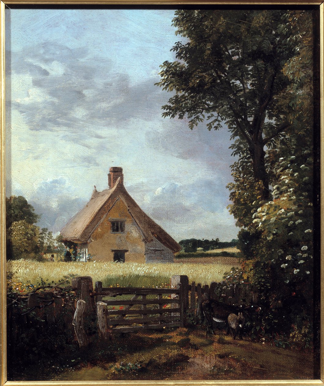 Buğday tarlasında yazlık. John Constable (1776-1837) tarafından yapılan boyama by John Constable