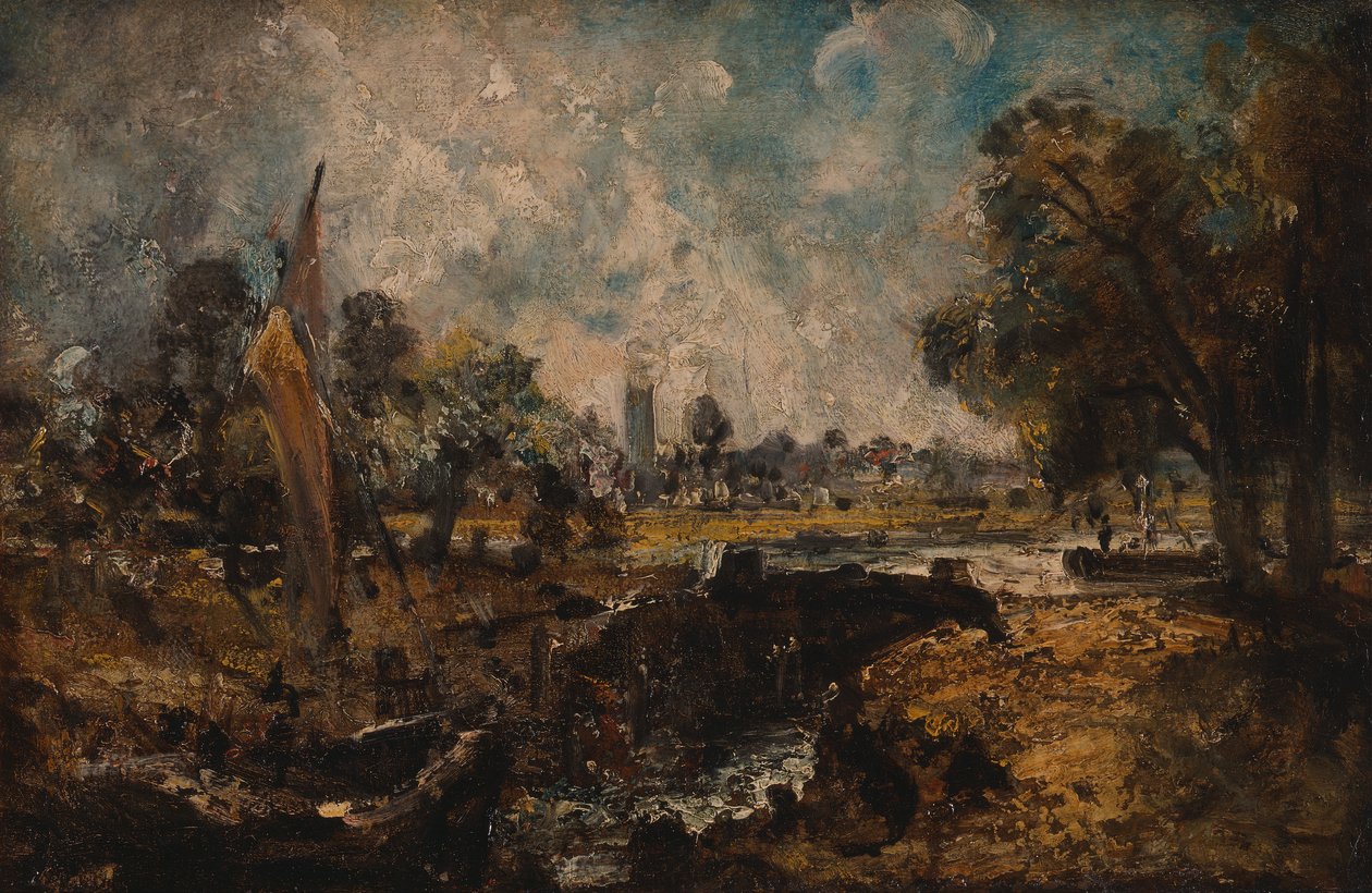 Dedham Lock, 1819-1820. by John Constable