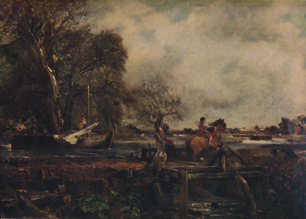 Dedham Lock veya Sıçrayan At, 1825, 1922. by John Constable