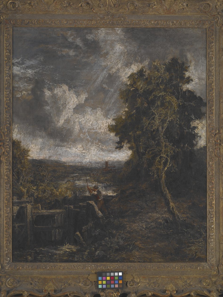 East Bergholt - Lock On Stour (tuval üzerine yağlıboya) by John Constable