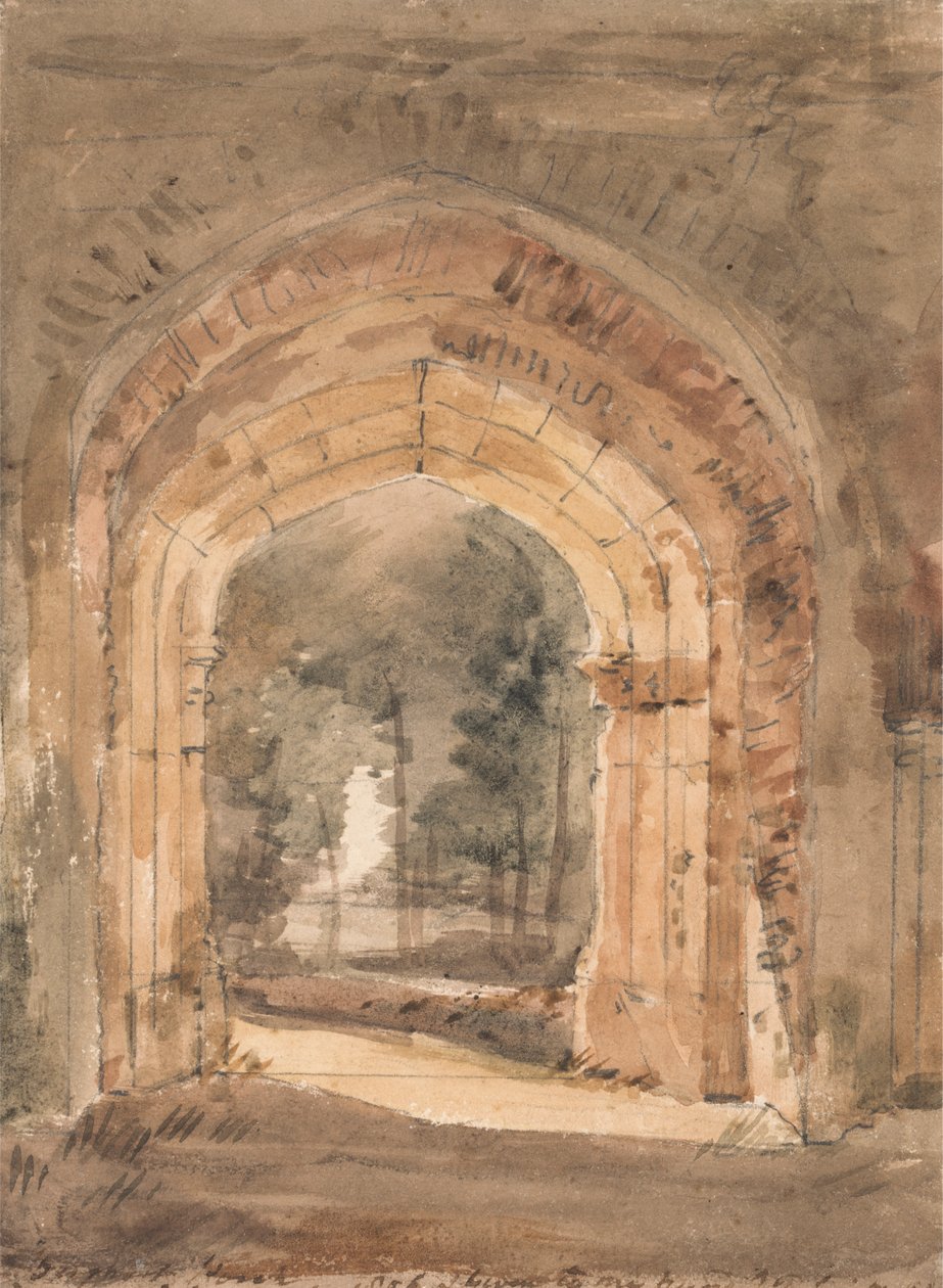 Doğu Bergholt Kilisesi, Yıkık Kulenin Güney Kemerine Bakıyor by John Constable