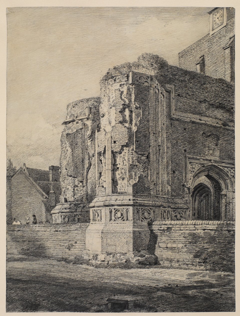Doğu Bergholt Kilisesi, güneybatıdan, c.1815-17 by John Constable