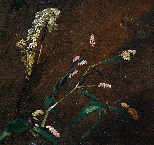Çiçek Çalışmaları: Persicaria ve Meadowsweet (panel üzerine yerleştirilmiş tuval üzerine yağlı boya) by John Constable