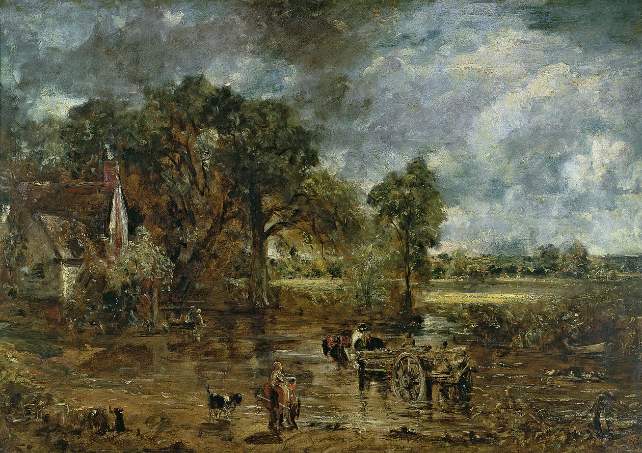 'Saman Arabası' için tam kapsamlı çalışma, c.1821 by John Constable