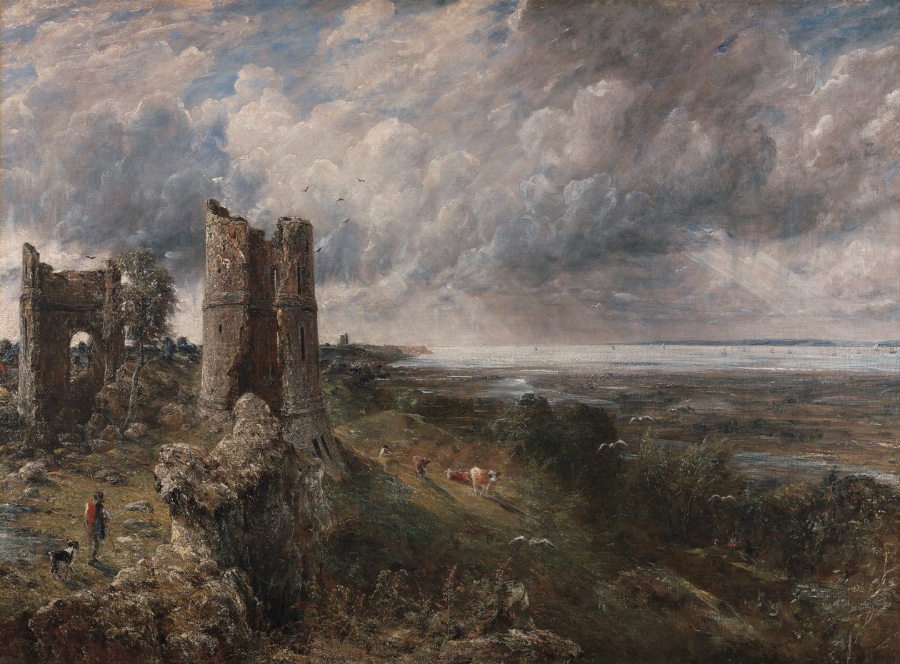 Hadleigh Kalesi, Thames Nehri'nin Ağzı - Fırtınalı Bir Gecenin Sabahı by John Constable