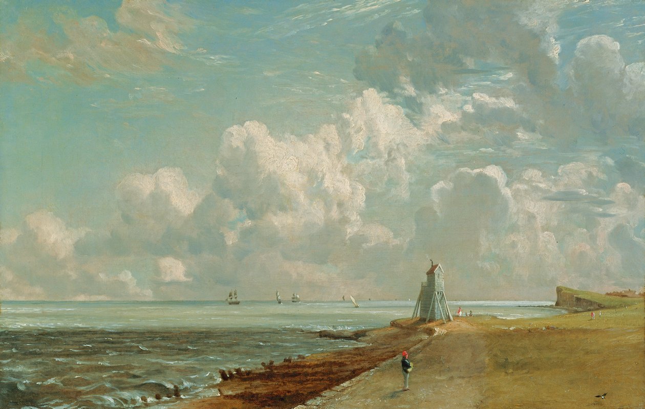 Harwich, The Low Lighthouse ve Beacon Hill, 1820 dolayları (tuval üzerine yağlı boya) by John Constable