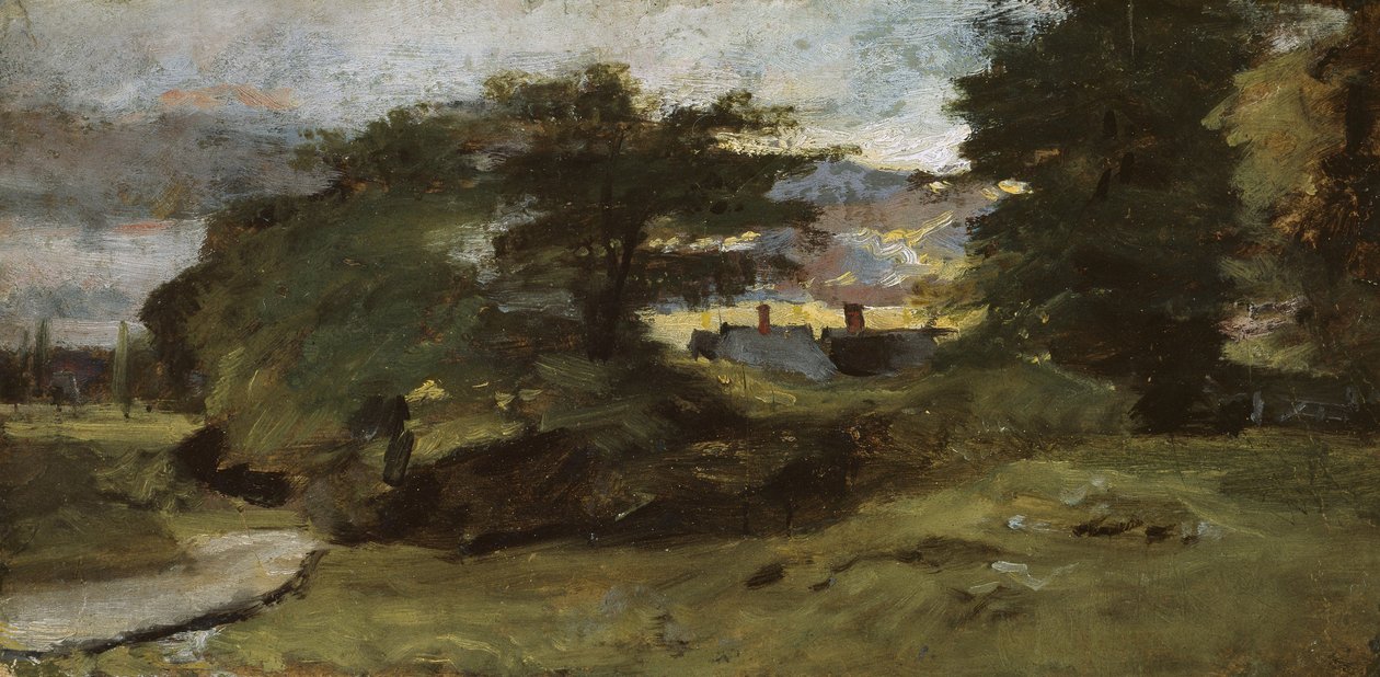 Kulübelerle Peyzaj, 1809-10 by John Constable