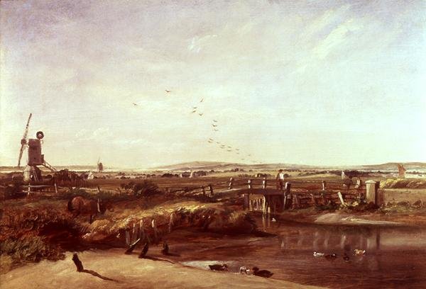 Mistley, Stour Vadisi (tuval üzerine yağlı boya) by John Constable