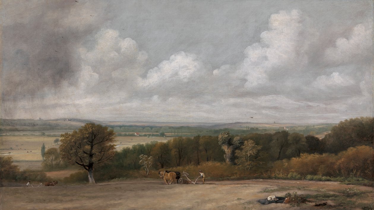 Suffolk'ta çift sürme sahnesi by John Constable