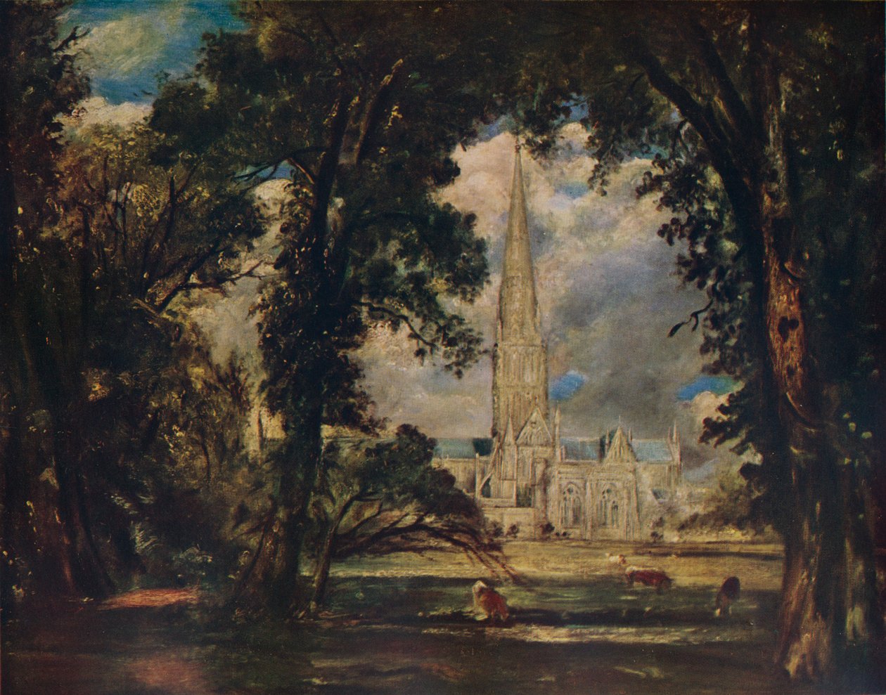 Salisbury Katedrali, c1823 by John Constable