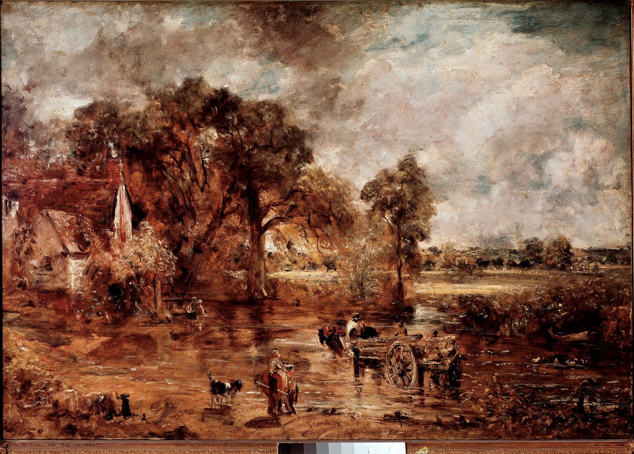 "" Saman arabası "" için çalışma. John Constable (1776-1837) 1820-1821 Sun tarafından yapılan boyama. 137x188 cm Londra, Victoria ve Albert Müzesi by John Constable