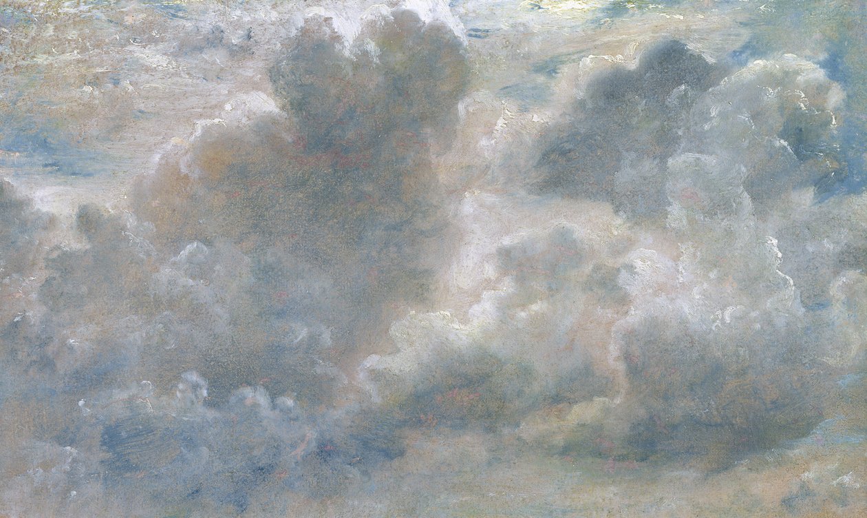 Kümülüs Bulutları Çalışması, 1822 (tuval üzerine serilmiş kağıt üzerine yağlı boya) by John Constable