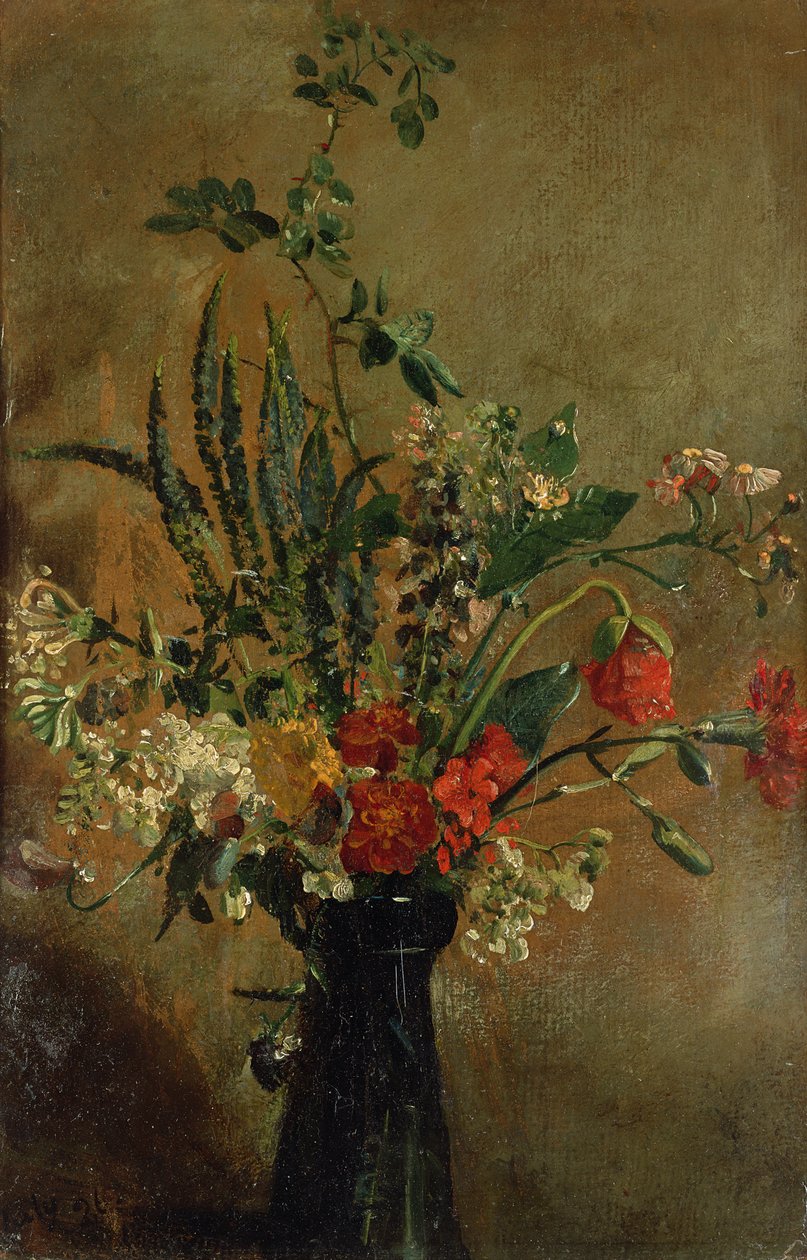 Sümbül Bardağındaki Çiçeklerin İncelenmesi, 1814 by John Constable