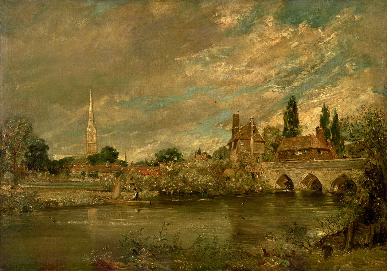Harnham Köprüsü ve Salisbury Katedrali, c.1820 by John Constable