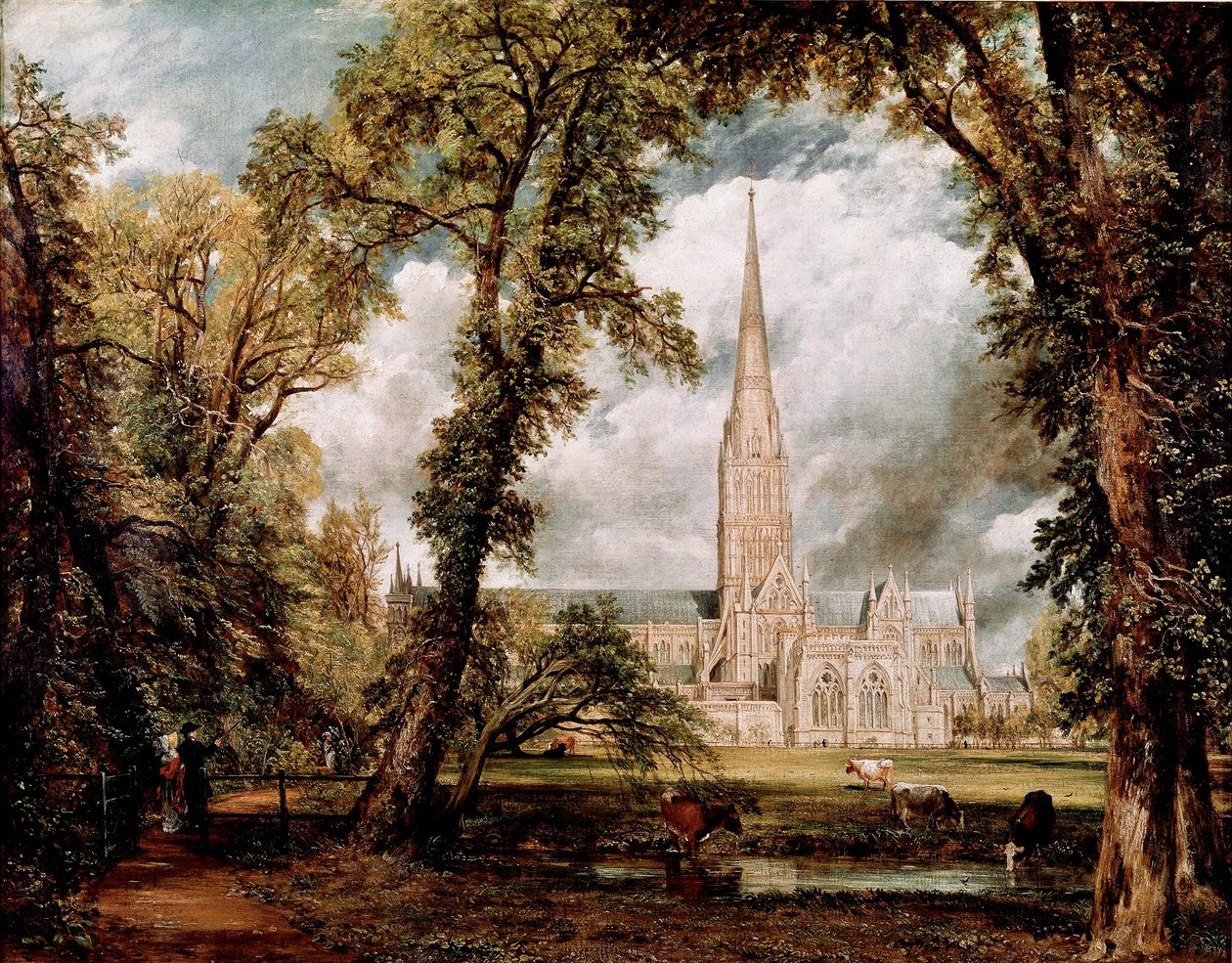 John Constable (1776-1837) 1823 Sun tarafından Eveche Bahçeleri