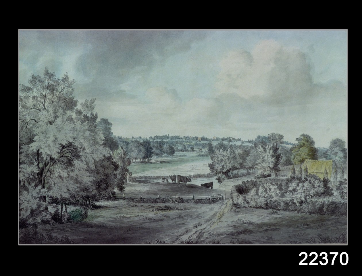 Uzaktan Langham kilisesi ile Stour Vadisi, by John Constable