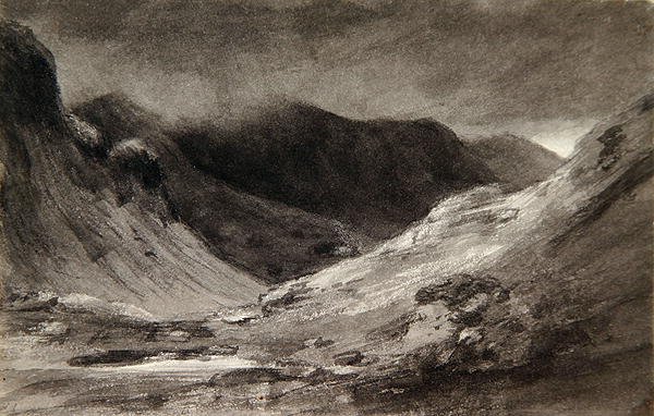 Newlands vadisi: Çok fırtınalı bir öğleden sonra by John Constable