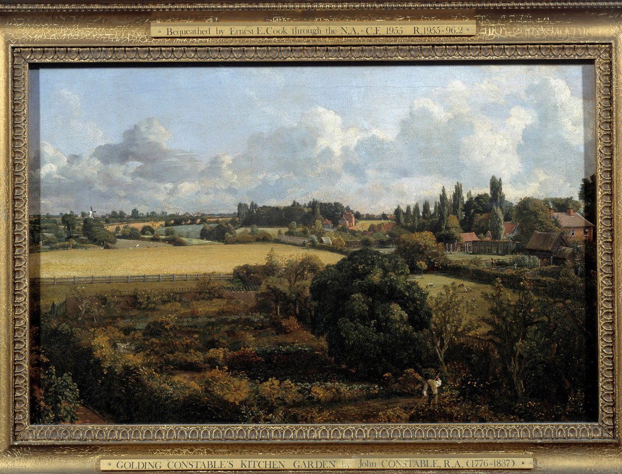 İngiliz kırsalının sebze bahçesi ve meyve bahçesi Constable Peyzaj. John Constable (1776-1837) 1815 Ipswich tarafından yapılan boyama. Belediye Meclisi Müzesi by John Constable