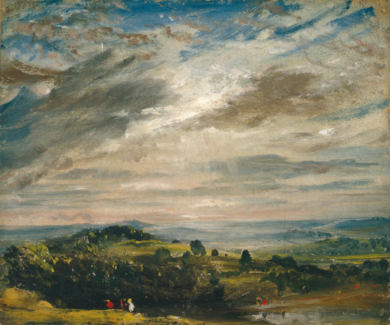 Hampstead Heath'ten Harrow'a bakan görünüm by John Constable