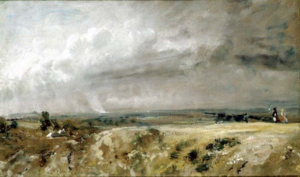 Hampstead Heath üzerinde görünüm (tuval üzerine yağlı boya) by John Constable