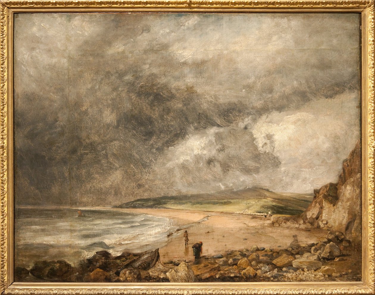 Weymouth Körfezi Yaklaşan Fırtına (tuval üzerine yağlı boya) by John Constable