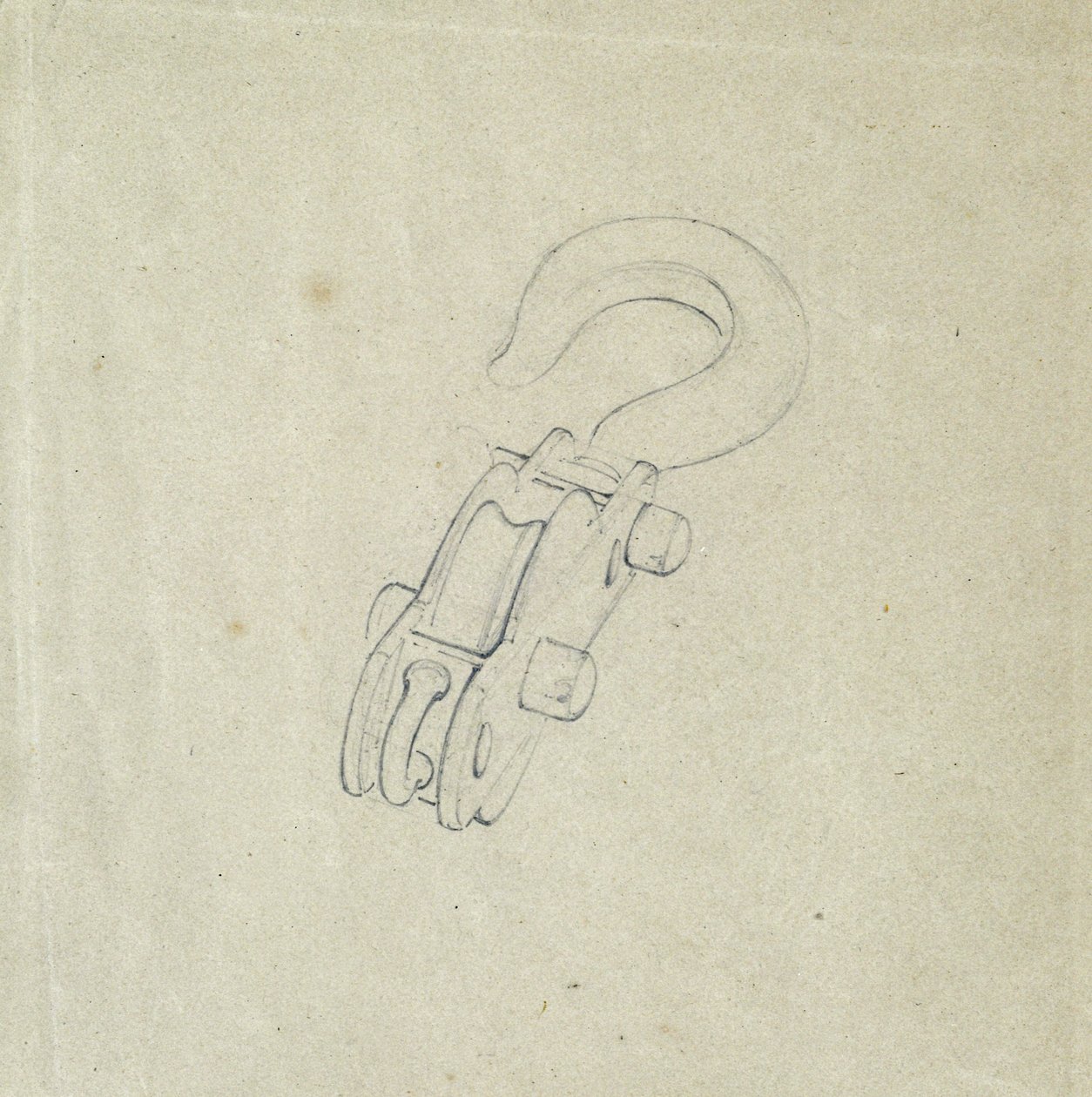 Blok ve Kanca, c.1835-38 (kağıt üzerine kalem) by John Cooke Bourne