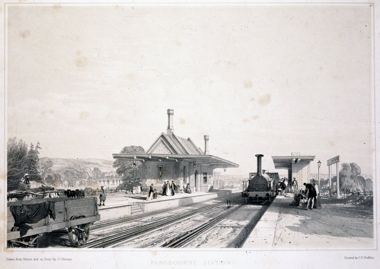 Pangbourne İstasyonu, 1846 by John Cooke Bourne