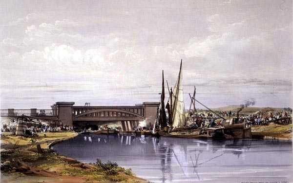 Regent Kanalı üzerindeki Demiryolu Köprüsü by John Cooke Bourne