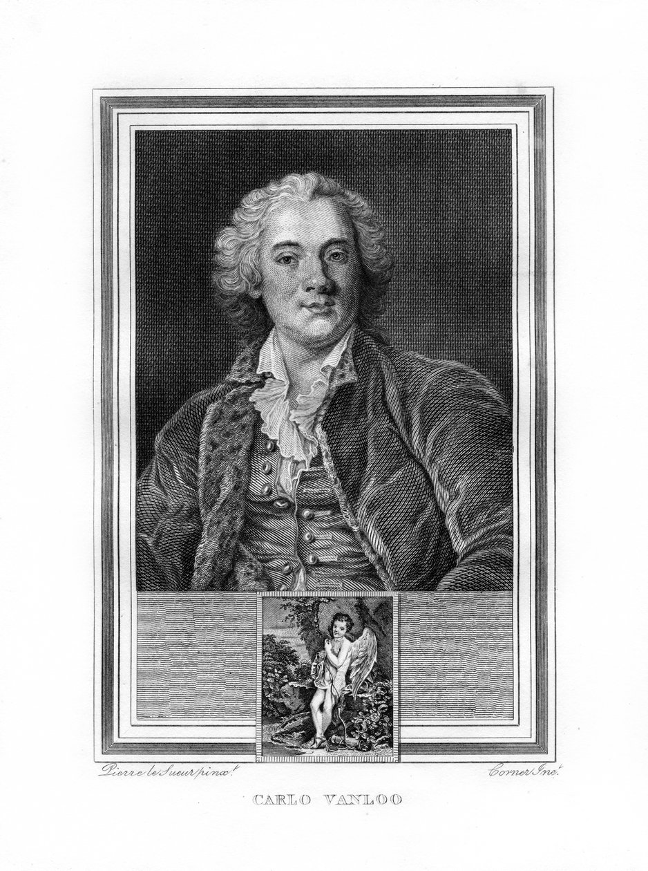 Carle veya Charles-Andre van Loo, Fransız konu ressamı, 1825. by John Corner