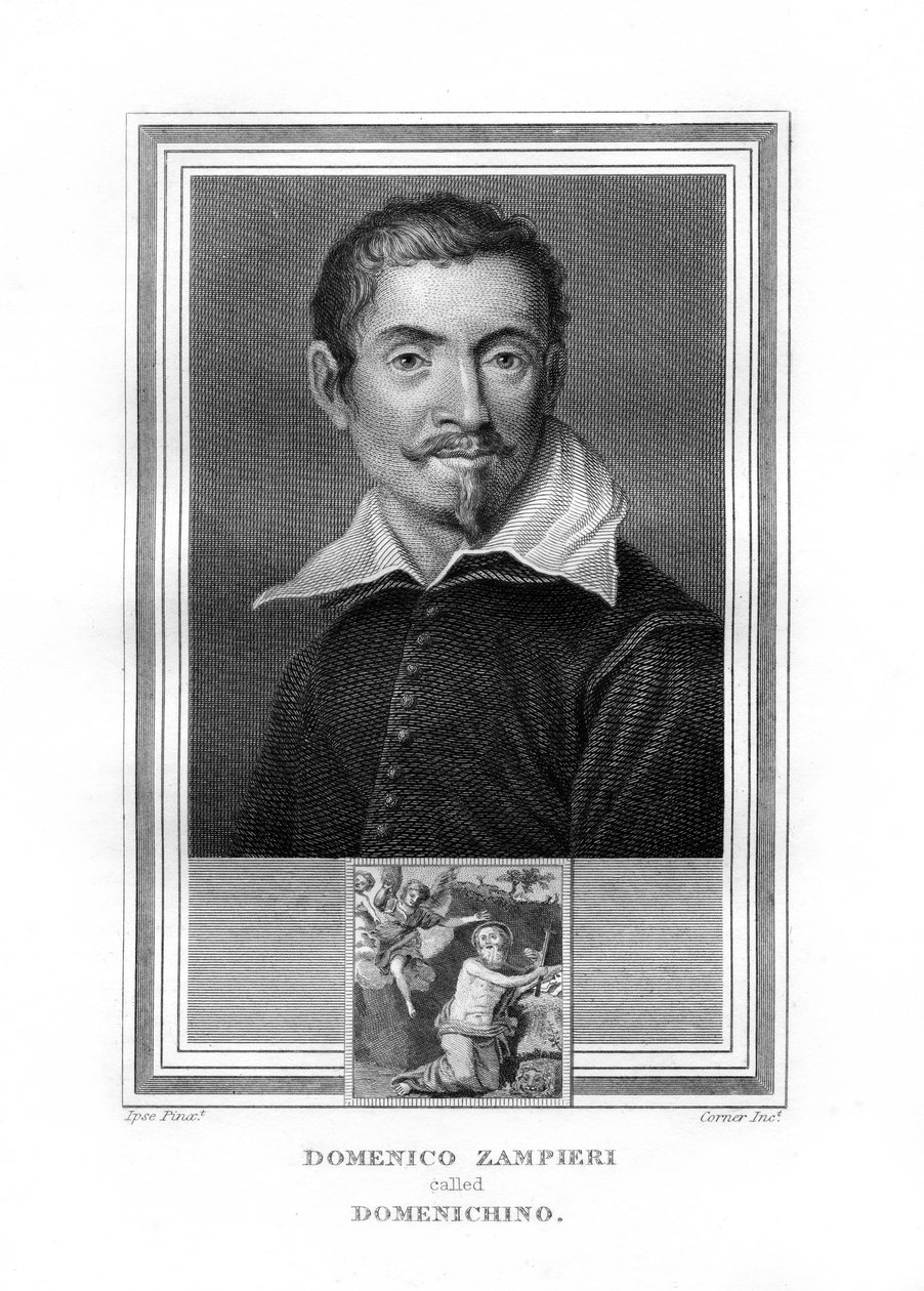 Domenichino, İtalyan Barok dönemi ressamı, 1825. by John Corner
