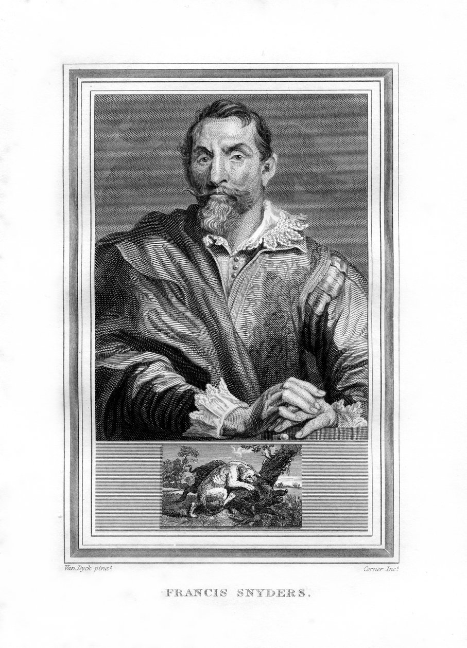 Frans Snyders, Flaman Barok dönemi ressamı, 1825. by John Corner